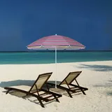 Kingsleeve Sonnenschirm 200cm UV Schutz 50+ Neigbar höhenverstellbar Erdspieß Balkon Strand Garten Strandschirm Balkonschirm