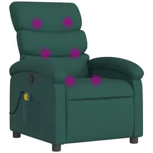 vidaXL Massage-Relaxsessel Dunkelgrüner Stoff 92 x 99,5 x 0 cm Grün