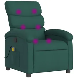 vidaXL Massage-Relaxsessel Dunkelgrüner Stoff 92 x 99,5 x 0 cm Grün