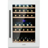 Klarstein - Weinkühlschrank 2 Zonen, 132L Getränkekühlschrank, Kleiner Einbau-Weinschrank Schmal, Wein-Kühlschrank mit Glastür, Outdoor