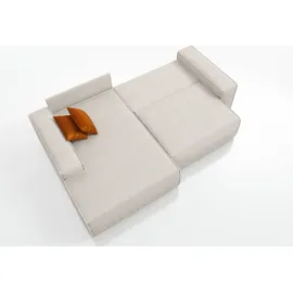 mebloland Ecksofa TOR mit Schlaffunktion. Farbe: Pearl. - Beige