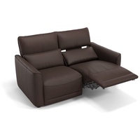 Sofanella 2-Sitzer Leder Gala, Relaxsofa, Designsofa, Designer Couch, Italienisches Sofa, 2er Sofa braun