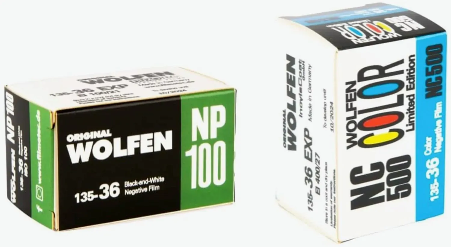 Wolfen Film Test Set NC500 -36 Color + NP100 -36 SW