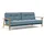 Innovation Living Schlafsofa Splitback Frej Eiche Stoff Light Blue