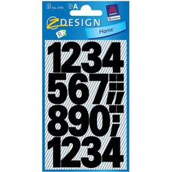 Avery Zweckform Avery Z-Design - Selbstklebeetikett - vorgedruckt: 0-9 - Schwarz