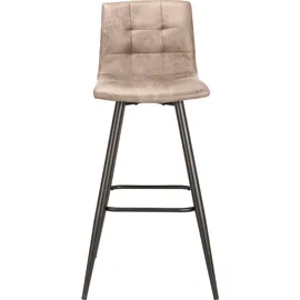 byLIVING Barhocker BYLIVING "Simone", braun, B:40cm H:103cm T:51cm, 100% Polyester, Hocker, Barhocker, 2er Set, Vintage braun oder Webstoff anthrazit