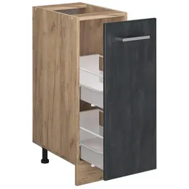 Vicco Unterschrank Apotheker R-Line 30 x 81,6 x 60 cm Schwarz