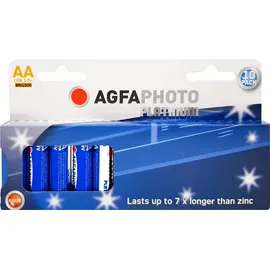 AgfaPhoto Batterie Alkaline, Mignon, AA, LR06, 1.5V Power, Retail Blister (10-Pack)