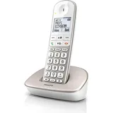 Philips XL4901S DECT-Komforttelefon – Schnurloses Telefon mit Mobilteil – Große Tasten - Lautstärkeregelung - Hörgerätekompatibilität - Festnetztelefon - Weiß