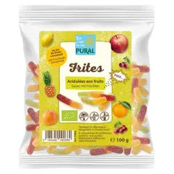 Pural Frites saure Fruchtgummi mit Gelatine bio