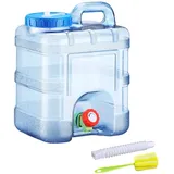 BIOSA 7.5L-22L Wasserkanister mit Hahn und Schraubdeckel, Camping Wasserkanister mit Schlauch-Reinigungsbürste, BPA-frei Trinkwasserkanister, Wasserkanister Camping for Outdoor Reise Hause - 20 Lang