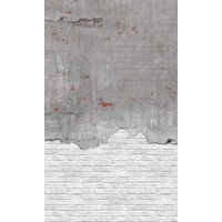 Rasch Textil Rasch Tapete 36486 - Fototapete auf Vlies in Weiß und Grau mit Beton-Optik und Backstein-Optik - 2,65m x 1,59m (LxB)