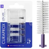 Curaprox Interdentalbürsten-Nachfüllung Ortho – Manuell, Größe 18 Lila | Für Zahnspangen & Kieferorthopädie | Ultrafeine Filamente | 4er-Pack | Entwickelt In Der Schweiz