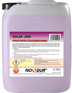 NOVADUR Solar- und Photovoltaikreiniger, Spezialreiniger für Solar- und Photovoltaikanlagen, 10 l - Kanister