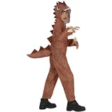 FIESTAS GUIRCA Dinosaurier Faschings Kostüm Kinder Jungen – Brauner Dino Karneval Kinder Kostüm Jungen 3-4 Jahre