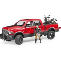 Bruder RAM 2500 Power Wagon mit Ducati Desert Sled und Fahrer