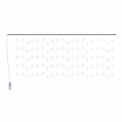 vidaXL LED-Lichtervorhang mit Sternen 500 LED Kaltweiß 8 Funktionen