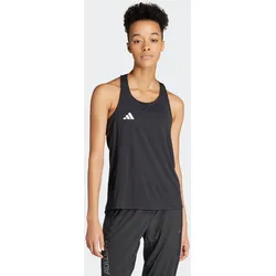 Lauftop ADIDAS PERFORMANCE "ADIZERO E TANK", Damen, Gr. M, schwarz, Obermaterial: 100% Polyester, sportlich, Rundhals, Tops