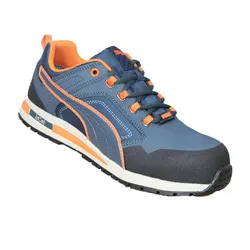 Puma Crosstwist Low S3 HRO SRC blau/orange, Größe: 43 EU