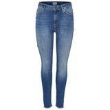 ONLY Damen onlBLUSH Mid Ank Raw Rea1303 Skinny Jeans, Blau XS - L 30