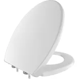 WHYFONE WC Sitz Mit Absenkautomatik Antibakteriell Oval Weiß, Klodeckel Mit Quic