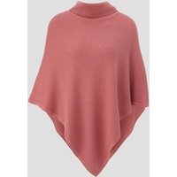 S.Oliver Poncho aus Viskose-Baumwoll-Mix, Damen, Orange, Einheitsgröße - Einheitsgröße