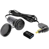 BAAS Tankrucksack-Kabel mit 2 USB-C-Anschlüssen und 1 USB-A Adapter USB22