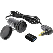 BAAS Tankrucksack-Kabel mit 2 USB-C-Anschlüssen und 1 USB-A Adapter USB22