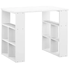 Vicco Schreibtisch Arwen Weiß, 8 Fächer 2 Ablagen