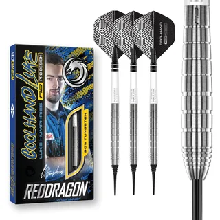 RED DRAGON Luke Humphries TX1 18 Gramm Premium Wolfram Softip Dart Set mit Flüge und Schäften