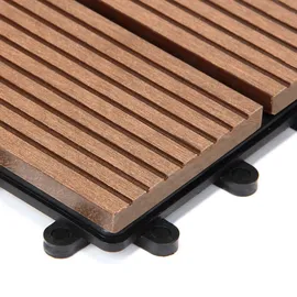CASARIA WPC Fliesen terrakotta 30 x 30 x 2 cm 44 St.