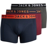 Jack & Jones PlusSize Jack & Jones PLUS Herren »JACLICHFIELD TRUNKS NOOS 3 PACK PLS«, (Packung, 3 St.), rot
