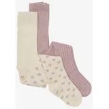 MINYMO Stockings w. Pattern (2-pack) light rose (507) 80\86