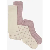 MINYMO Stockings w. Pattern (2-pack) light rose (507) 80\86