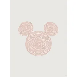 Bild KOMAR "Pink Curls", rosa (farbe bild(er): rosa), B:30cm H:40cm, Papier, Holz, Bilder, Wandbild zur Dekoration im Kinderzimmer - ohne Rahmen