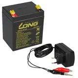 KungLong AGM BLEI AKKU BATTERIE 12V 4,5Ah + LADEGERÄT