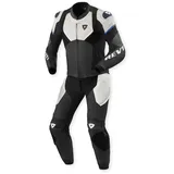 RevIt! Revit Beta 2 perforierte 2-Teiler Motorrad Lederkombi, schwarz-grau-weiss, Größe 48 für Männer