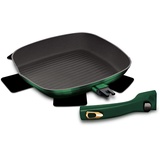 Berlinger Haus Grill Pfanne with Detachable Handle, 28 cm, Emerald Collection BH/6089 Smaragd, 18/8 Edelstahl