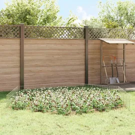 vidaXL Zaun-Set 75 x 30 cm Silber/Stahl