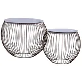 vidaXL Couchtisch 2 Stk. Golden