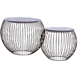 vidaXL Couchtisch 2 Stk. Golden