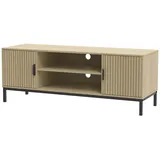 Vicco Lennox Lowboard 120 x 45 cm Eiche/Schwarz MDF