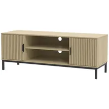Vicco Lennox Lowboard 120 x 45 cm Eiche/Schwarz MDF