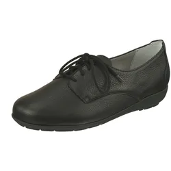 Schnürschuh NATURAL FEET "Larissa", Damen, Gr. 37, schwarz, Leder, elegant, Schuhe, aus hochwertigem Hirschleder