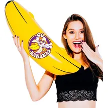 buttinette Aufblasbare Banane, 100 cm