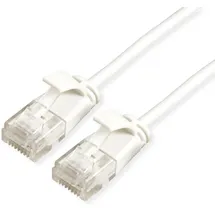 ROLINE GREEN UTP Patchkabel Cat.6A (Class EA), LSOH, slim, weiß, 0,5 m