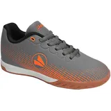 Jako Lightning ID Hallen-Fußballschuhe Kinder 862 steingrau/neonorange 35