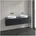 Waschbeckenunterschrank 1600 360 500 mm Front ohne Struktur Midnight Blue Matt Lacquer