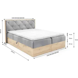 Fun Möbel Helios 120 x 200 cm Beige