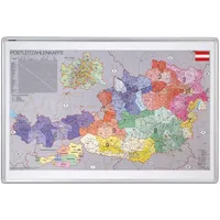 Franken Österreichkarte, Postleitzahlen, HxB 680 mm
